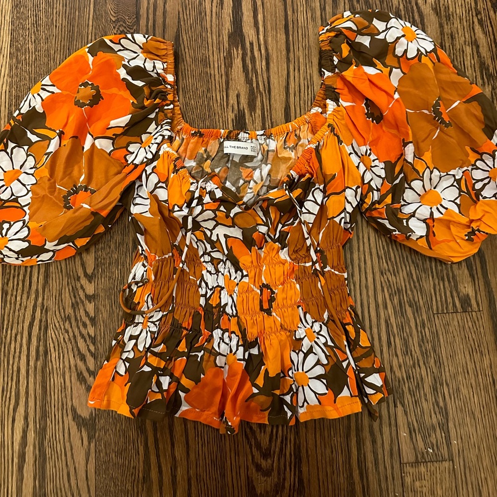 Faithful the brand fun smocked summer top! Hardly worn